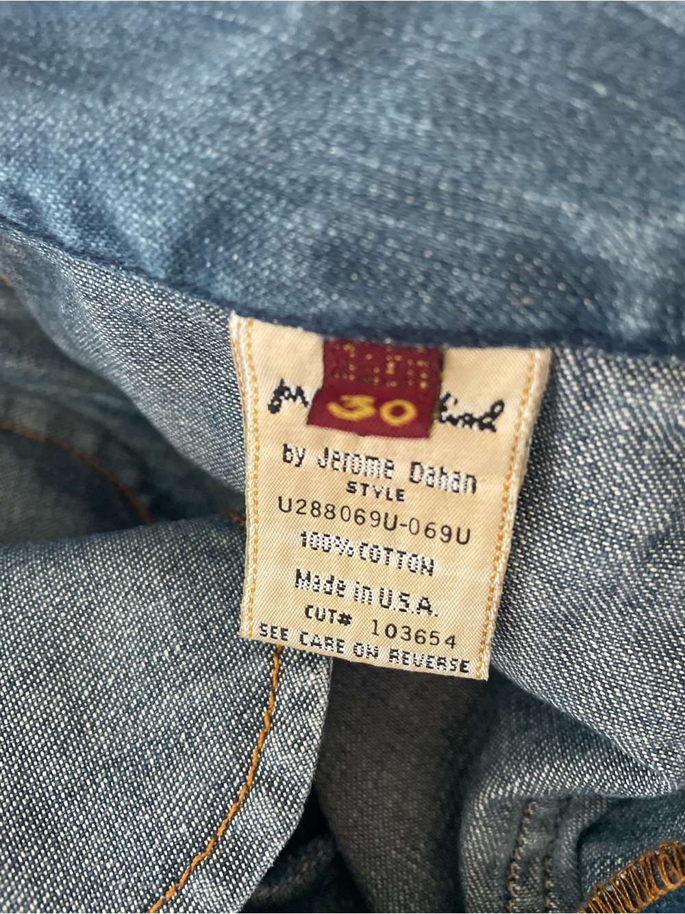 7 for all mankind a-line denim jean skirt large flap pockets rivets y2k 90s 30 - Picture 6 of 8